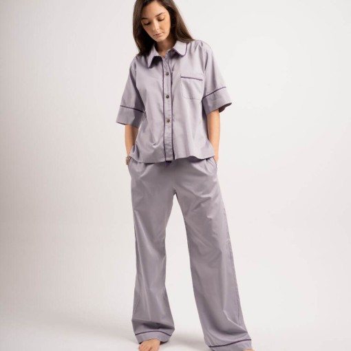 L'ÉLÉGANT- Pyjama en satin de coton bio, pour un style raffiné et intemporel 2