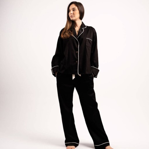 LE FESTIF - Pyjama en satin de coton bio, pour des soirées chic et décontractées 2